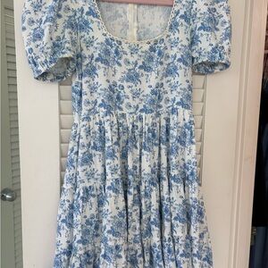 Blue Floral Kids Dress